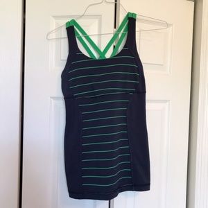 Lululemon Scoop Neck Raceback Tank Top Sz 6